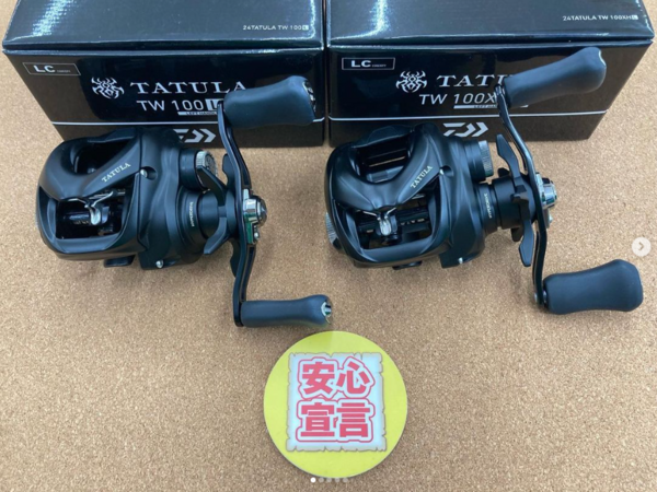 滋賀守山店　中古釣具買取入荷　・ダイワ 　24タトゥーラTW100XHL 　24タトゥーラTW100L 　23タトゥーラFCLT2500SS-H-QD 　22ジリオンTWHD1000XHL　・シマノ　 17エクスセンスDCXG左　 07メタニウムMg7左　 買取入荷しました。サムネイル